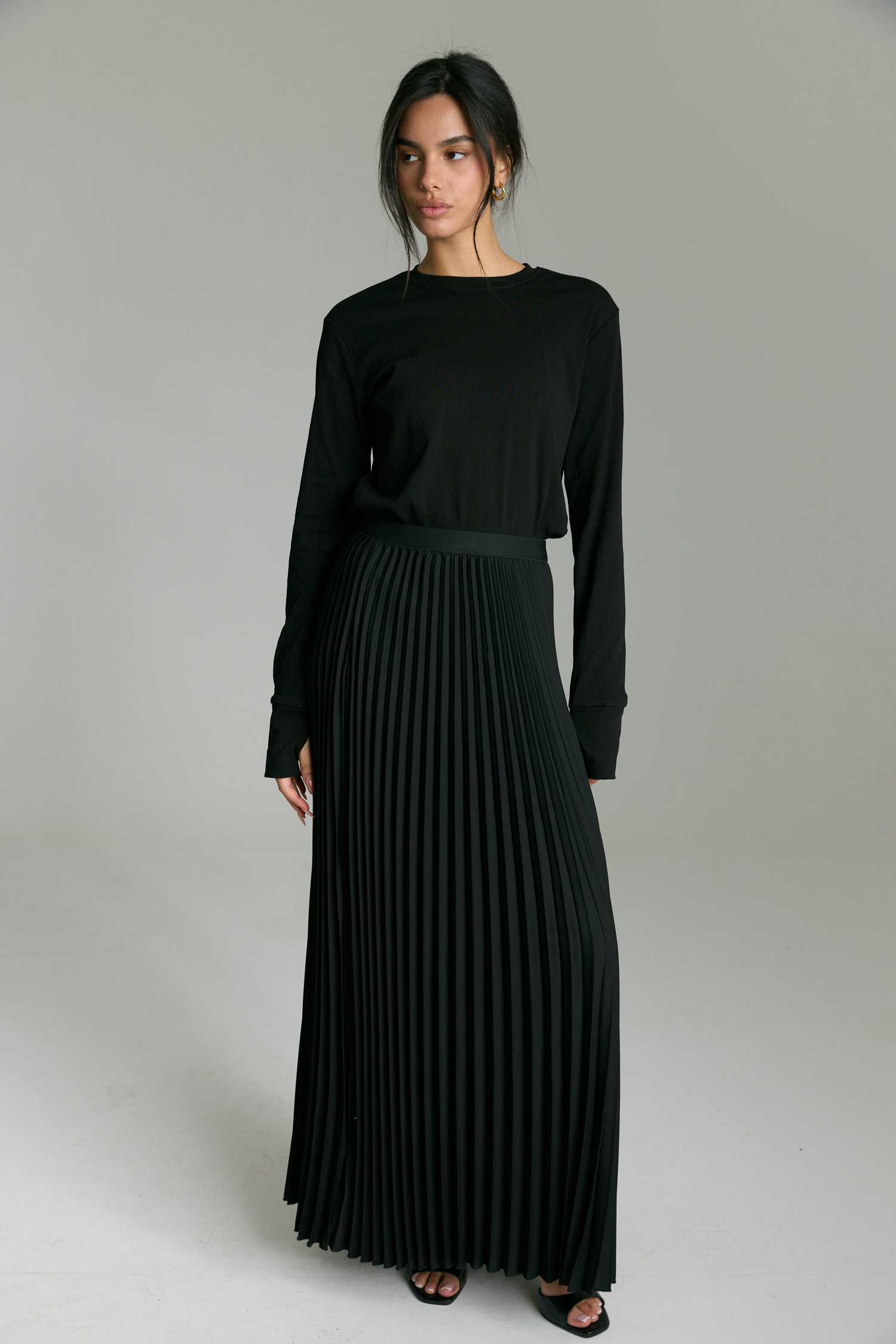 חצאית פליסה מקסי